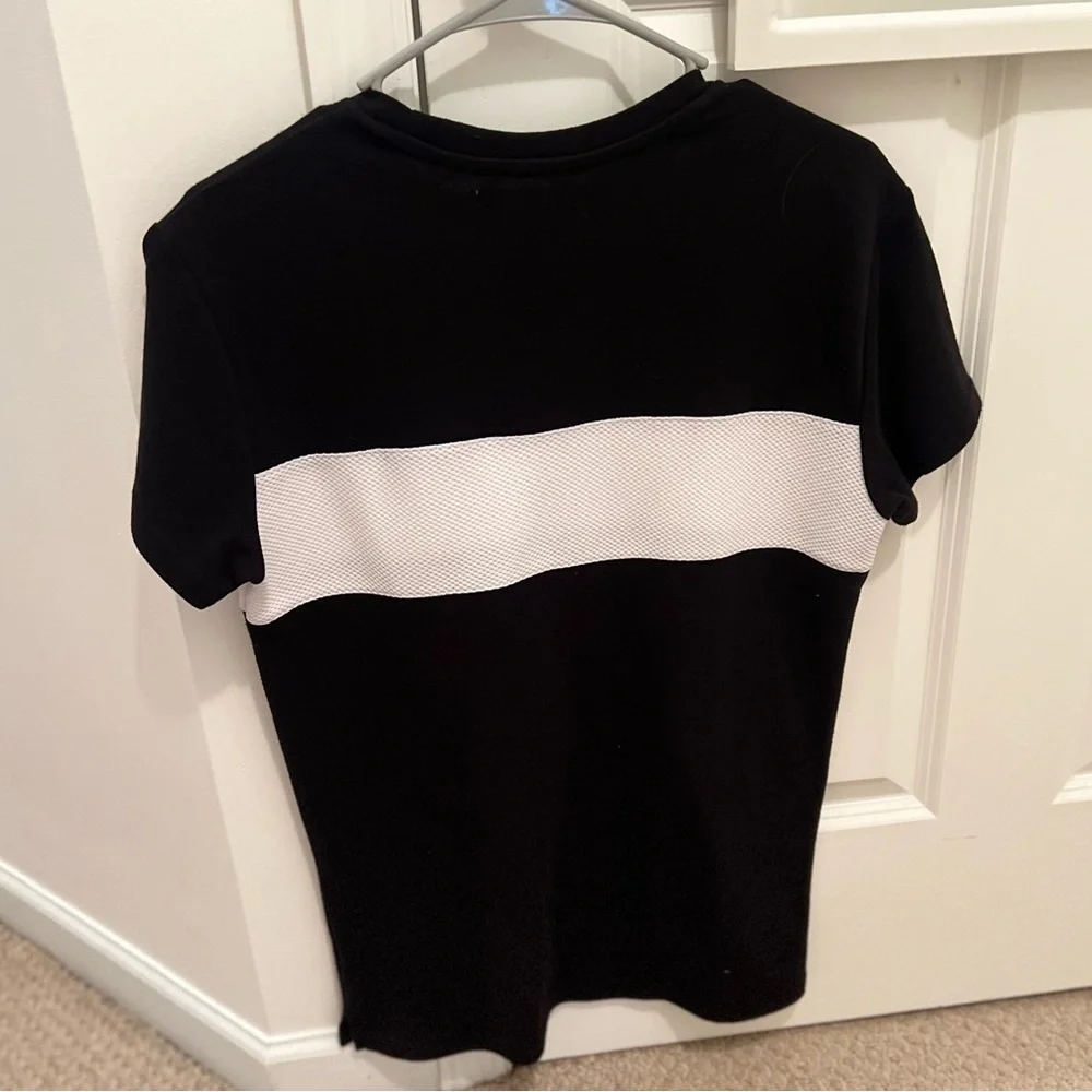3/$19 Forever 21 color block wide stripe textured short sleeve shirt
